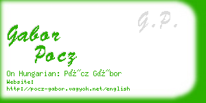 gabor pocz business card